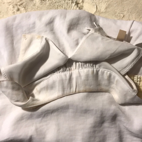 Banana Republic White Top w/Ivory Beaded Neckline - Picture 8 of 8
